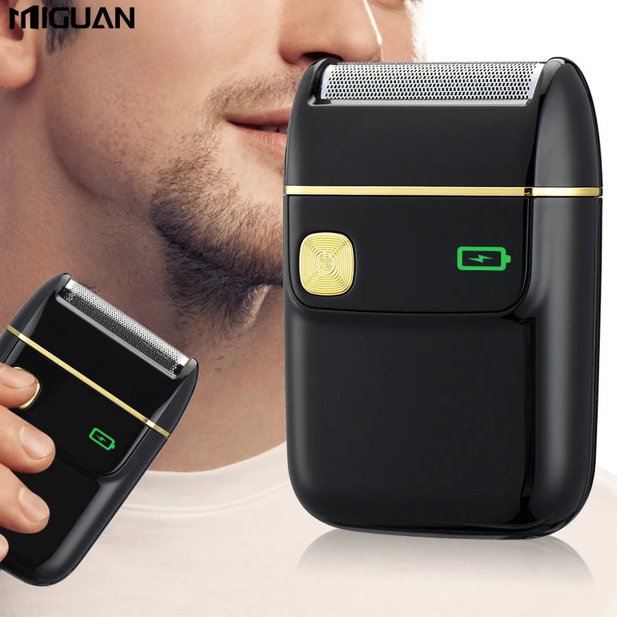 Rasoir électrique rechargeable USB-alternatif, portable, feuille remplaçable, noir-voyage et usage domestique, cadeau pour hommes