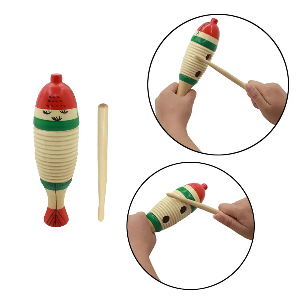 Jouet de poisson en bois Orff PerSCH, jouet musical pour tout-petits, apprentissage de la musique, cadeaux de Noël pour enfants, jouets pour bébé