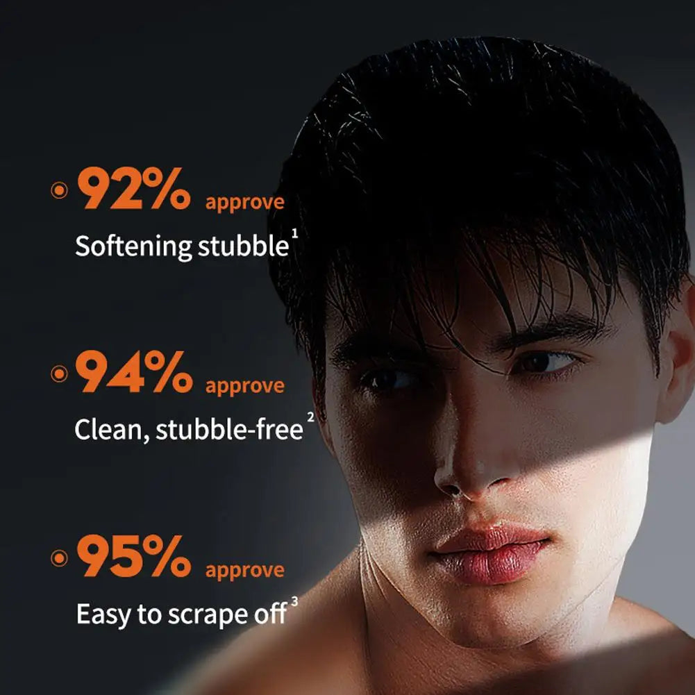 SADOER Mousse à raser pour hommes Mousse à raser pour barbe douce pour homme rafraîchissant hydratant adoucir les racines fibromes non irritantes