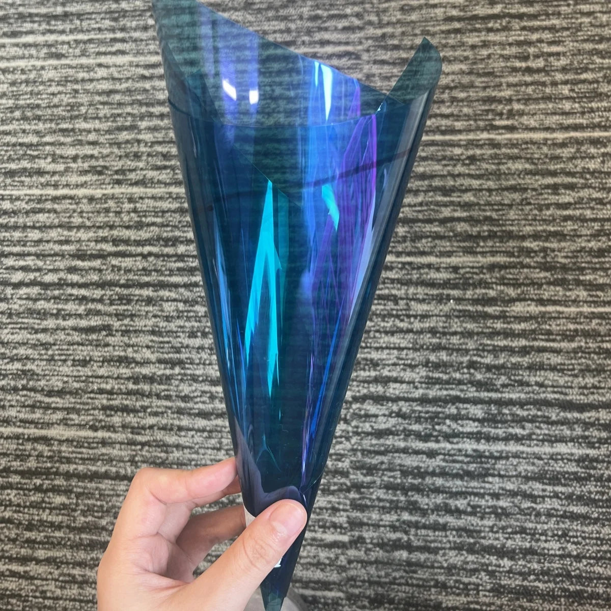 Film caméléon bleu 50/76/100cm, largeur 50/76/100cm, pour vitres de voiture, teinte Chanage, autocollant en verre, feuilles de protection décoratives solaires