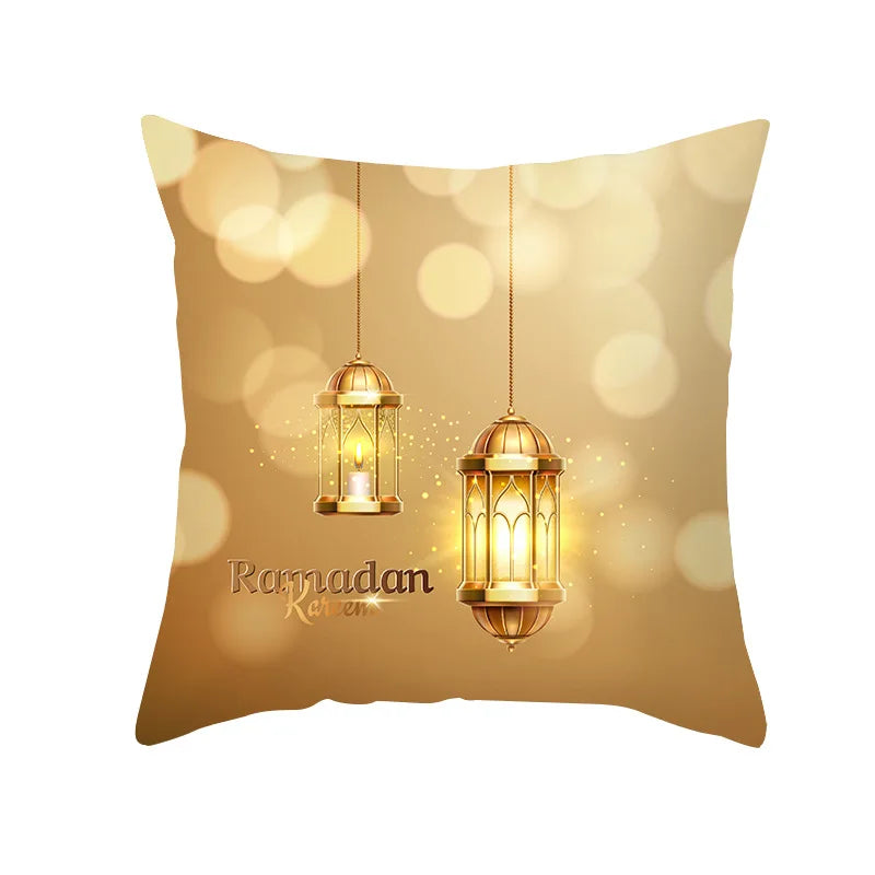 Taie d'oreiller décorative pour Ramadan Eid Mubarak, housse de coussin de canapé pour la maison, cadeaux de mosquée musulmane islamique, 2025