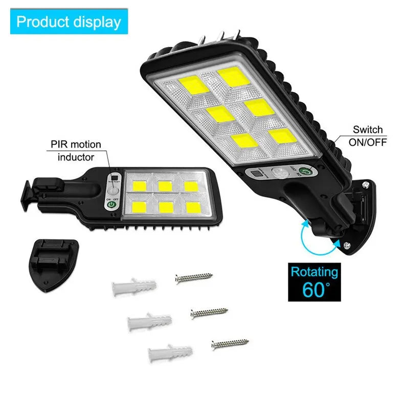 Outdoor LED lights, waterproof lights with motion sensors and remote-controlled induction lights for garden, patio, and garage lighting