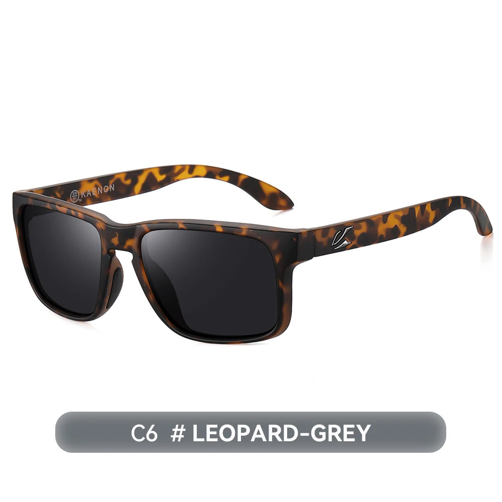 Kaenon Classic Square Polarized Unisex Medium Size Photochromic Sunglasses Grey Sunglasses