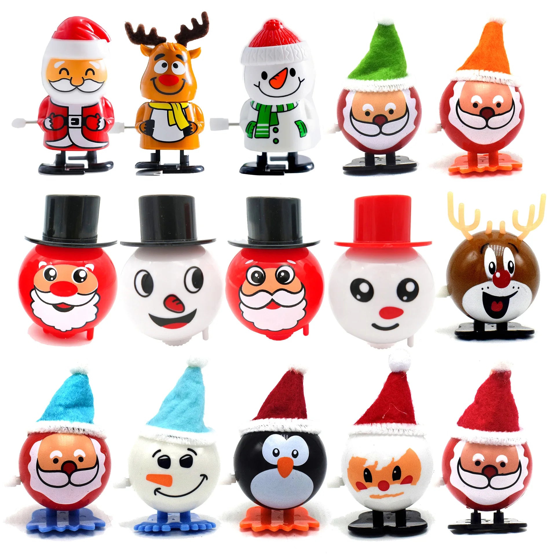 Jouets d'ornement de Noël pour enfants, père Noël sautant, wapiti, bonhomme de neige, fournitures de fête de la maternelle, cadeaux du Nouvel An