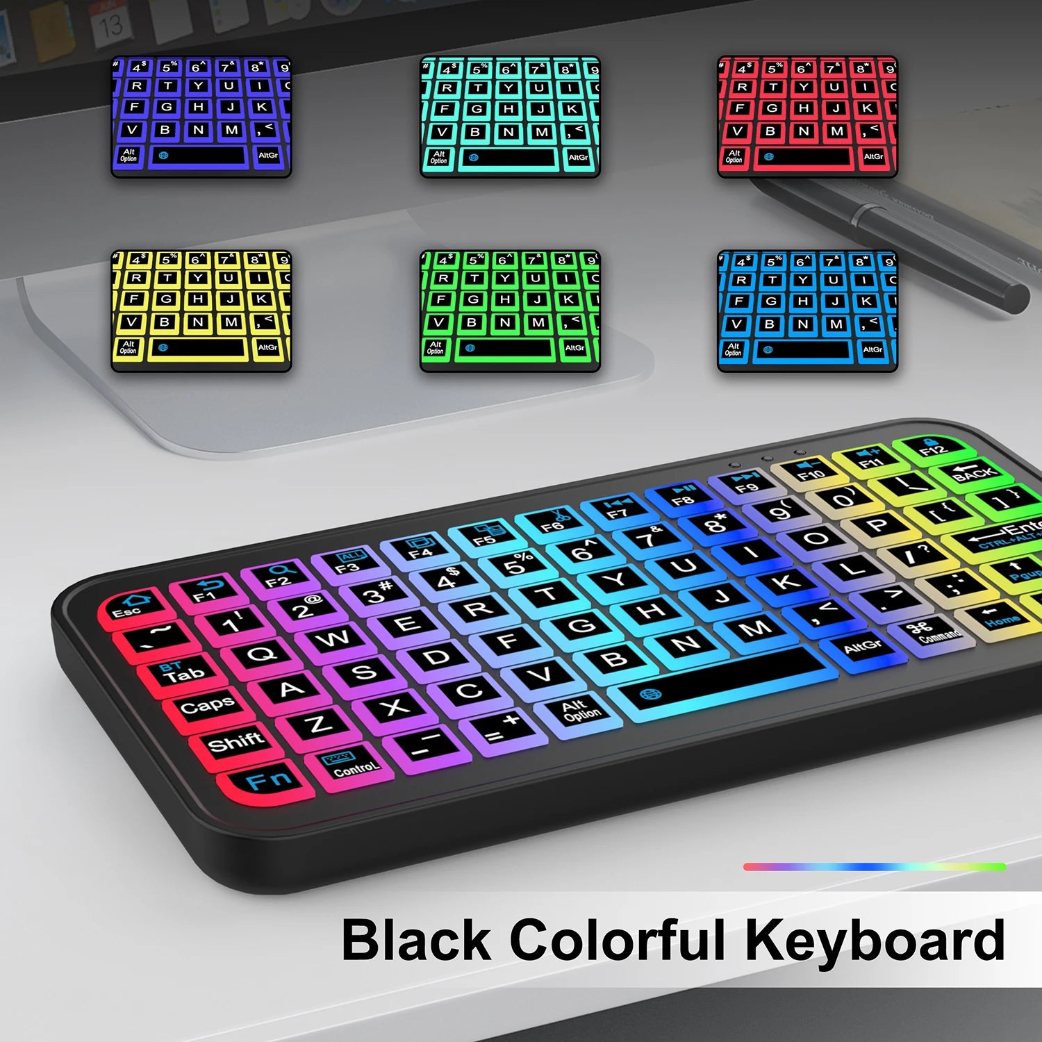 Clavier rétro4.2 sans fil pour tablette Android iOS Windows, souris aste, Bluetooth 5.2, iPad, téléphone