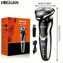 Rasoir électrique pour hommes, rasoir électrique 3 en 1, tondeuse à poils de nez, rasoir Portable rechargeable par USB, lame flottante 3D numérique