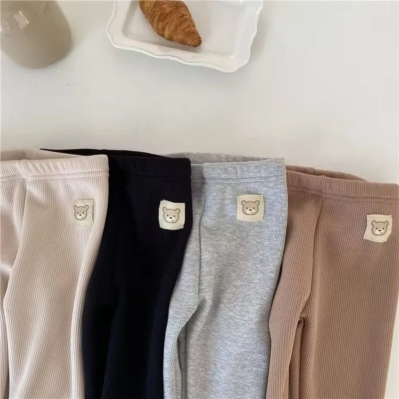 Pantalons pour enfants garçons automne hiver épais chaud filles Leggings couleur unie pantalons pour enfants vêtements pour enfants