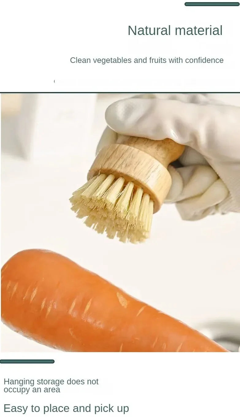 Brosse de nettoyage de cuisine, brosse à vaisselle en bois avec Sisal naturel et noix de coco, Durable, Portable, écologique, zéro déchets, 2 pièces/ensemble