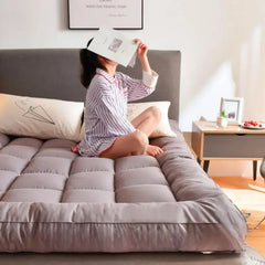 Matelas de lit pliable et doux pour dortoir d'étudiants, Tatami au sol enroulable, pour adulte, respectueux de la peau, respirant, épais