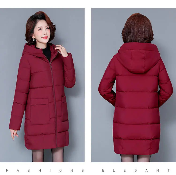 Thiened grande taille vers le bas coton Jaet vêtements d'hiver pour personnes d'âge moyen et ly et mère Sle manteau vêtements d'extérieur