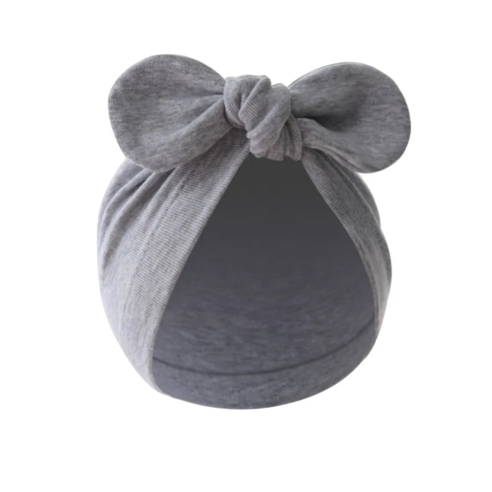 Bébé filles garçons chapeau mignon fleur noeud oreilles de lapin chapeau coton nouveau-né bonnet casquettes pour enfants enfant en bas âge infantile cheveux accessoires
