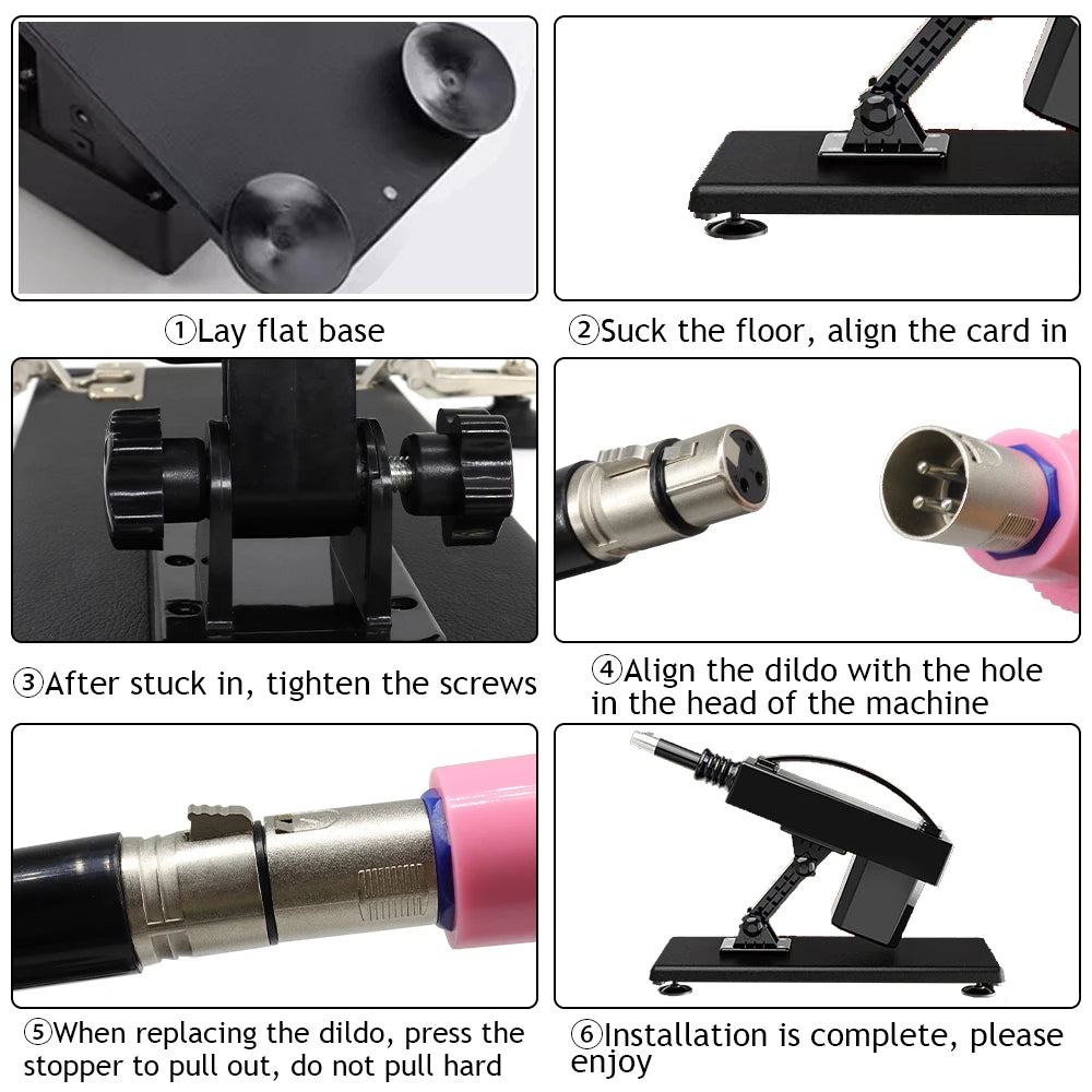 Sex machine, adult toy, automatic thrusting device for men and women, masturbation, adjustable vaginal and anal massage, pump gun