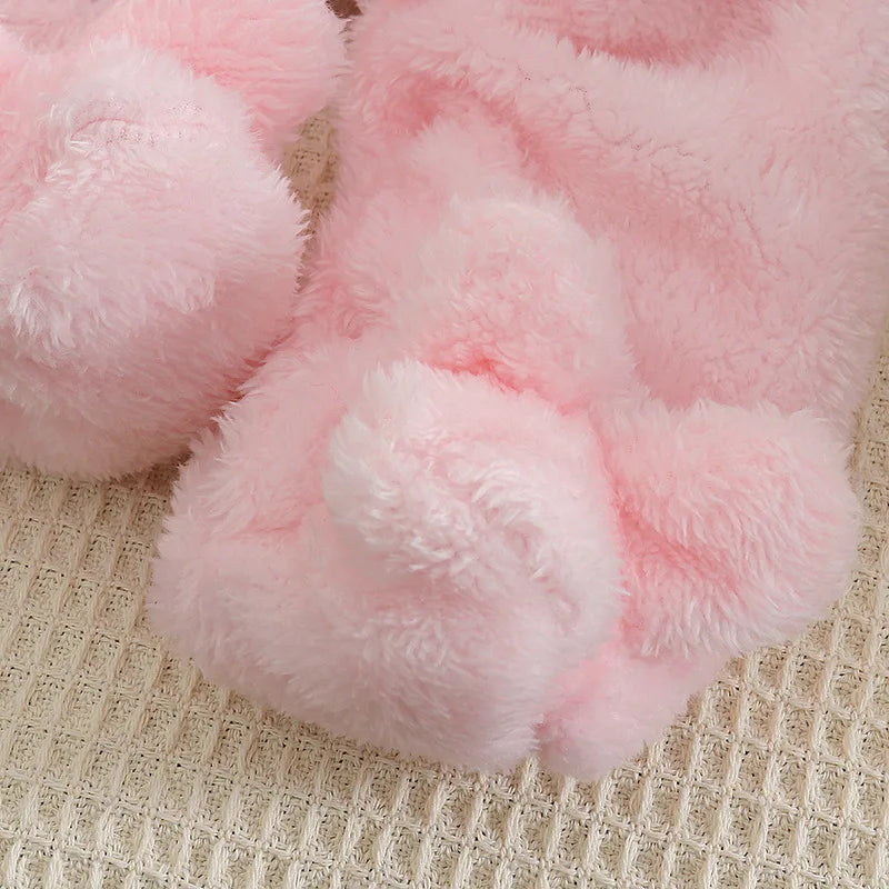 Vêtements d'escalade en peluche pour bébé de 0 à 2 ans, chauds et épais, en coton, avec chien et lapin, dessin animé, nouvelle collection automne et hiver