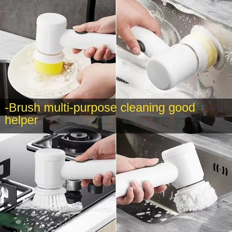 Brosse à livres électrique multifonctionnelle pour la cuisine, épurateur sans fil pour la vaisselle, les casseroles et les casseroles