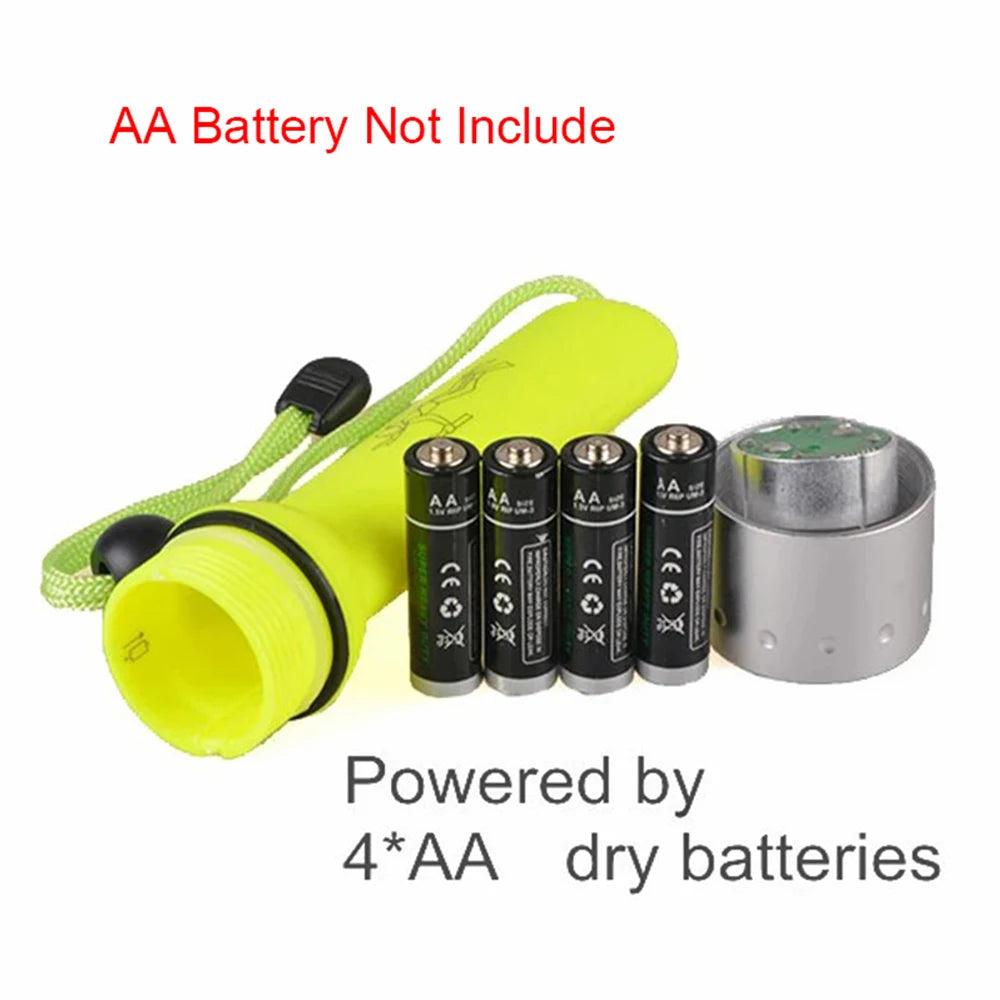 Lampe de poche de plongée professionnelle à Led, étanche, forte éclairage sous-marin, éclairage d'urgence extérieur pour la maison, lampe de poche à faisceau haut