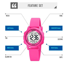 SKMEI 1721 étanche alarme enfant montres montre enfant garçons filles Sport enfants montre coloré Led enfants montres numériques