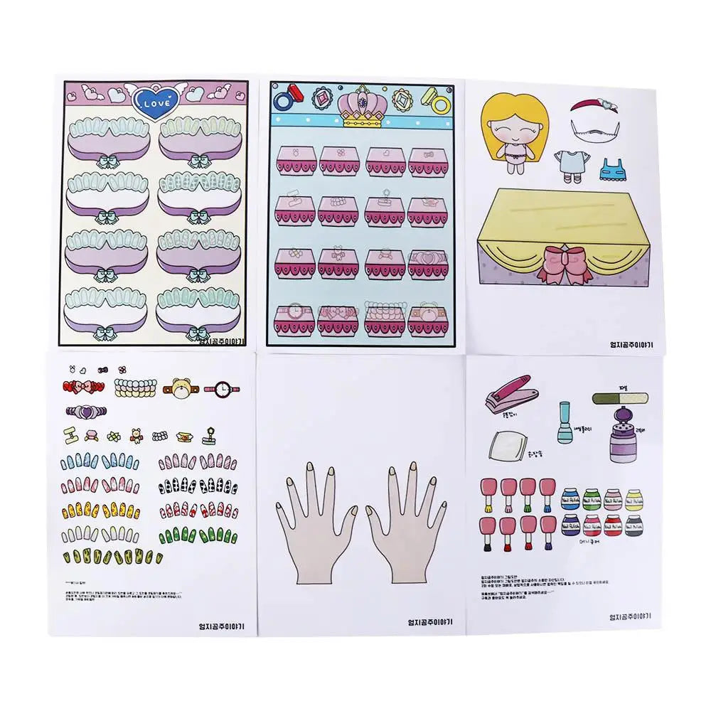 Livre de bonnet 3D, paquet de matériel, gaufre, pétrir, livre silencieux, autocollant fait maison, magasin d'ongles, livre silencieux, fait à la main, Montessori pour enfants