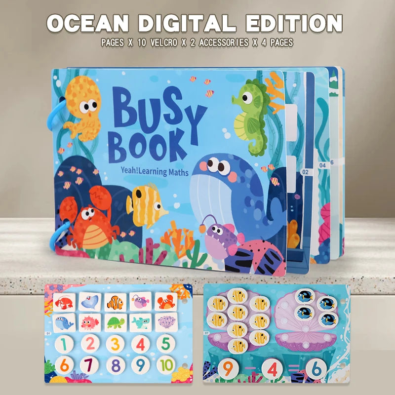 Livre Montessori pour bébé, mon premier livre silencieux, jouet éducatif pour l'apprentissage précoce, jeu assorti pour bébés de 2 à 3 ans