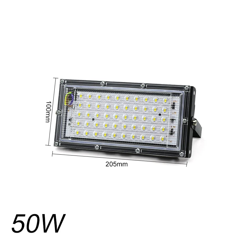 Éclairage LED étanche AC 220V IP65 projecteur extérieur projecteur 50W 100W 150W LED réflecteur lampadaire éclairage paysager