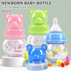Mangeoire en verre borosilicate de gros calibre pour nouveau-né, anti-étouffement, anti-colique, de 0 à 6 mois ou 60ml