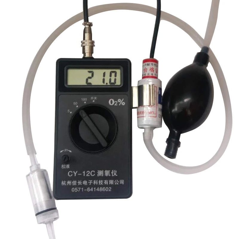 Testeur de Concentration d'oxygène CY-12C, détecteur, analyseur, testeur de pureté d'oxygène, Instruments d'analyse de mesure du gaz, nouveau