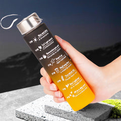 Bouteille d'eau de 300ml sans BPA, anti-fuite, bouteilles de boisson de haute qualité avec marqueur de temps, Fitness, sport, réutilisable en plein air