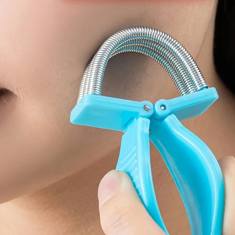 1 pièces épilateur Facial à main rouleau à ressort sûr femmes épilation du visage épilateur soins du visage masseur beauté épilateur outil