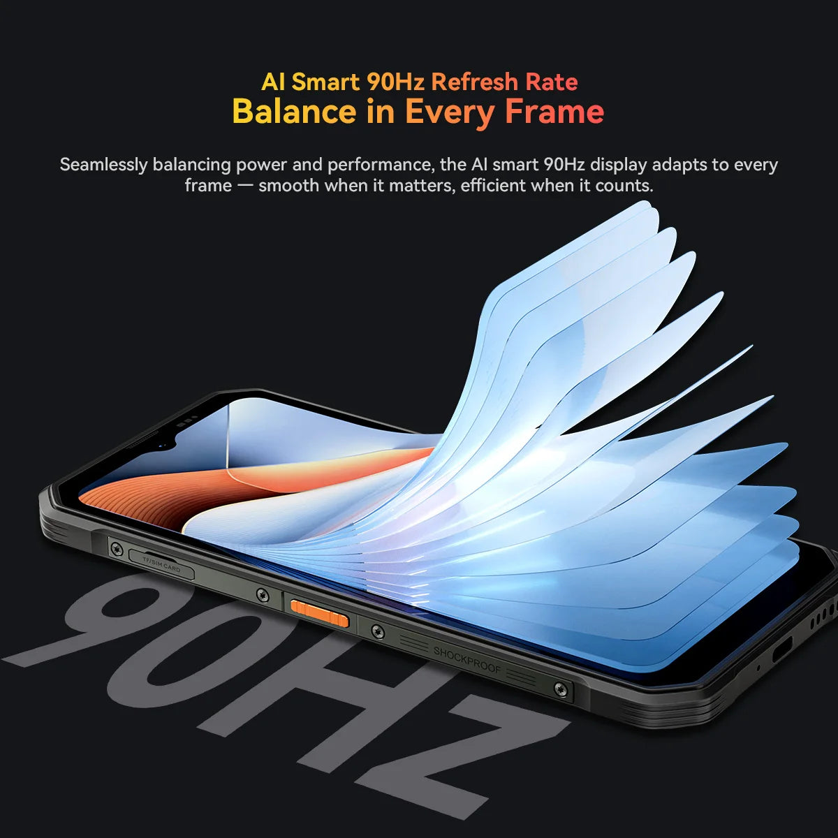 Smartphone robuste Blackview OSCAL MARINE 3, écran HD 6,56 pouces 90 Hz, processeur Helio G81, appareil photo 13MP+16MP, batterie 5000mAh, Android 16 Mobile