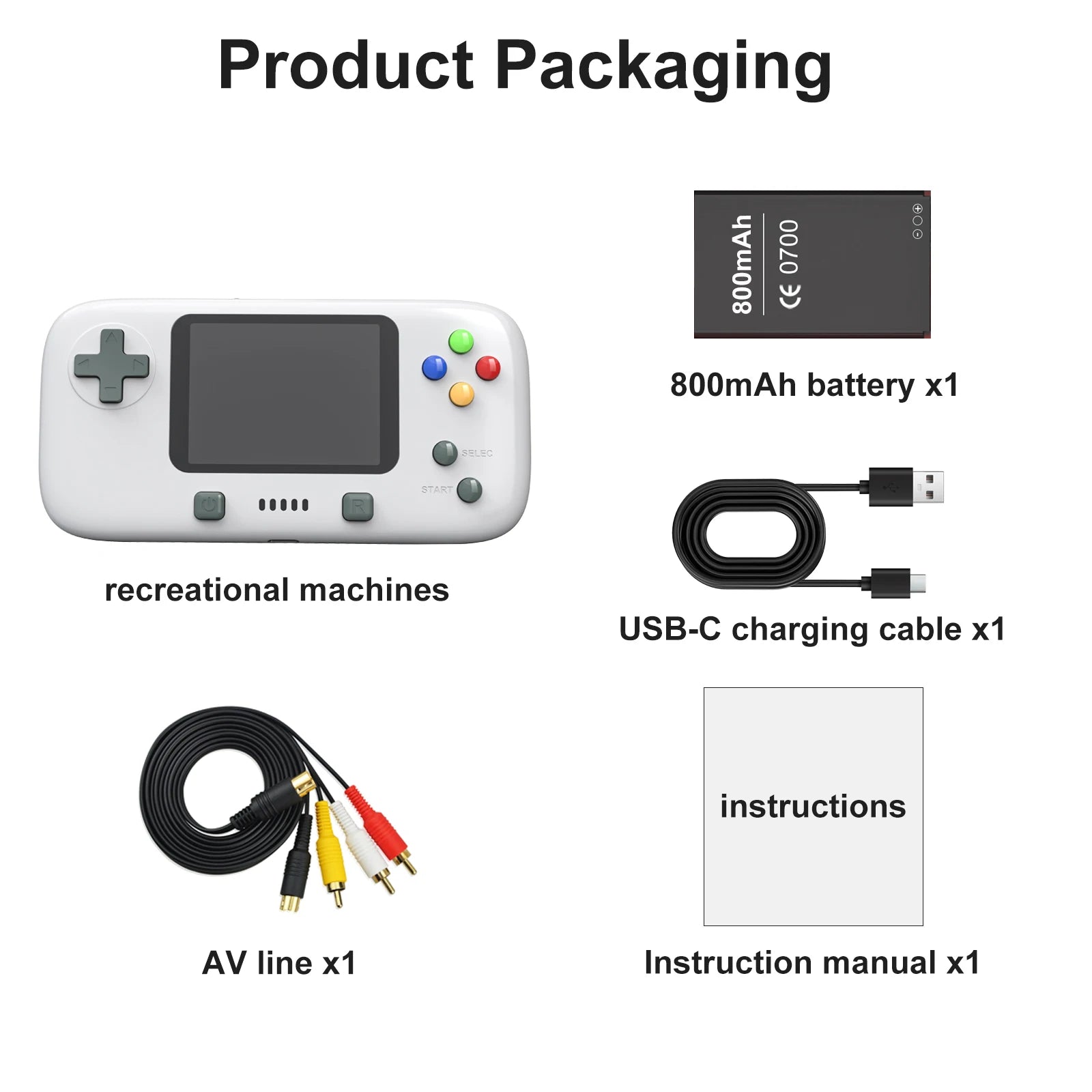 GAMINJA GC76 400 in 1 Classic Games Handheld Portable Game Console 2.8 inch Video Game Console Portable Game for Kids Gift