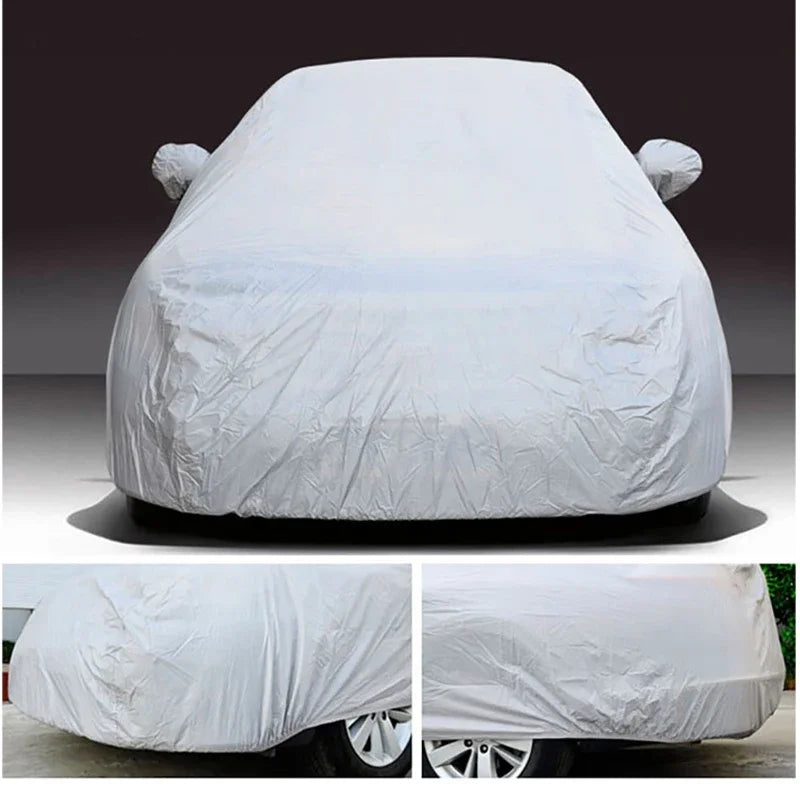 Full car cover, indoor and outdoor protection, sunshade, dustproof, UV-resistant, universal for sedans and SUVs