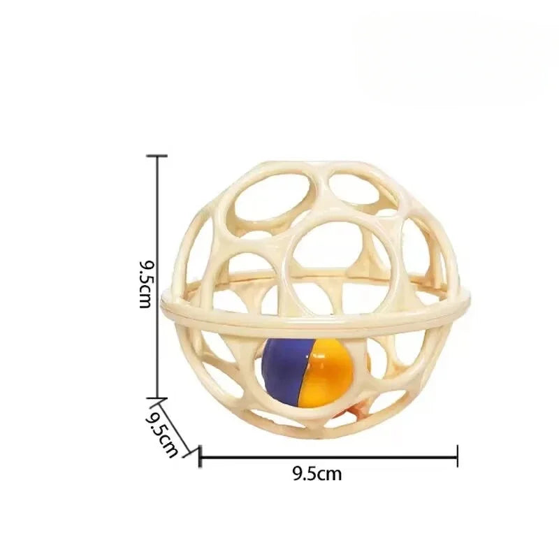 Hochet à main pour bébé, boule souple, jouets pour nouveau-né, anneaux de dentition, cloche à main, jouets sensoriels, jouets éducatifs pour enfants de 0 à 12 mois