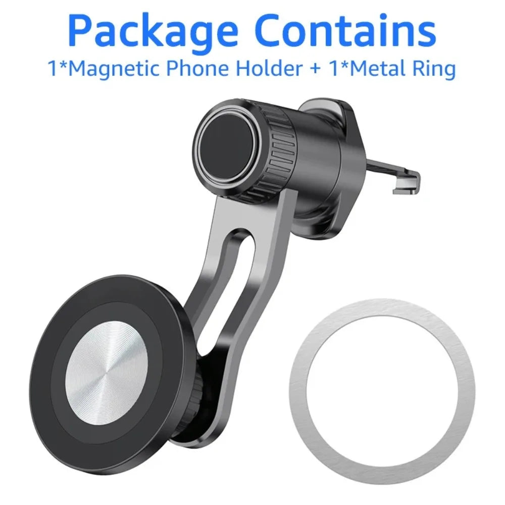 Support de téléphone magnétique pour voiture, Magsafe avec bras arc-en-ciel, aimant de bain universel, sorties d'air de voiture, support de téléphone portable