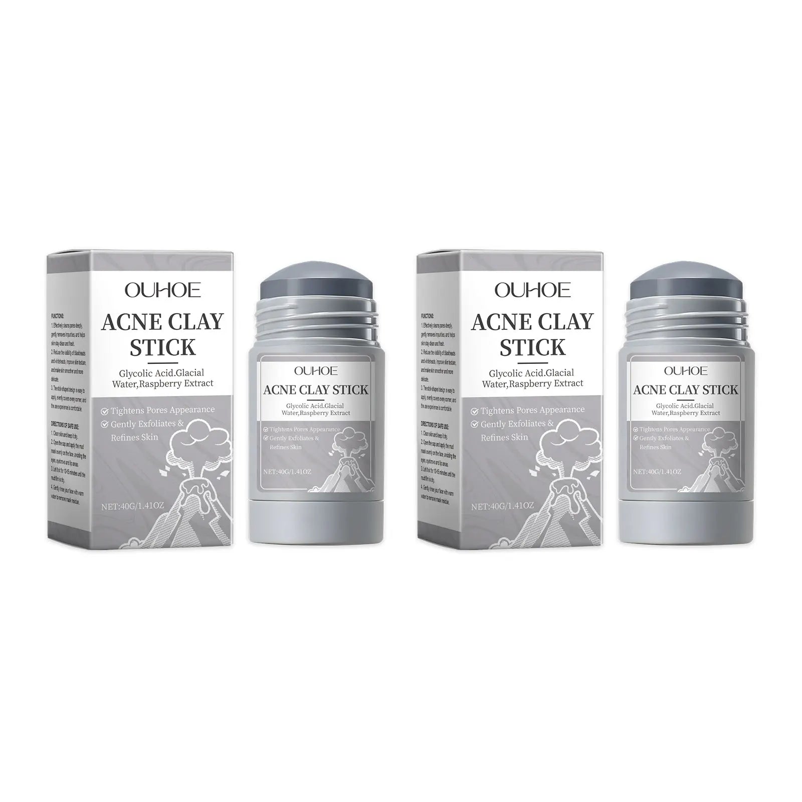 Masque de nettoyage des pores en argile, crème hydratante, exfoliante, contrôle de l'huile, points noirs, boutons, traitement de l'acné
