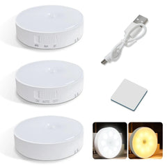 Lampe intelligente avec détecteur de mouvement, Rechargeable par Usb, lumière blanche chaude pour cuisine, escaliers, couloir, placard, chambre à coucher