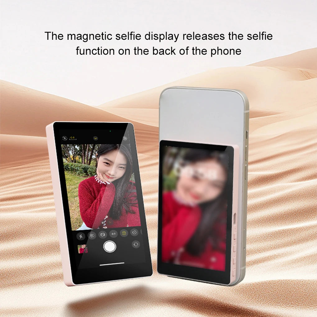 Écran de moniteur magnétique sans fil pour Smartphone Vlog, diffusion en direct, enregistrement vidéo, caméra arrière de téléphone, Selfie, nouveau