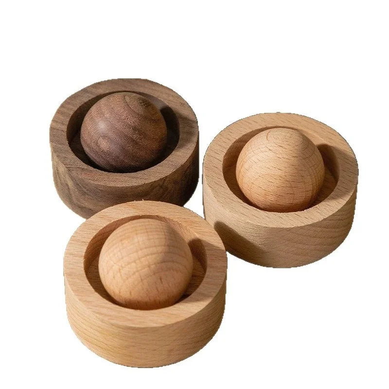 Diffuseur d'huiles essentielles de voiture en bois, ensemble rond d'huiles essentielles d'aromathérapie en bois pour maison, bureau, chambre à coucher, voiture