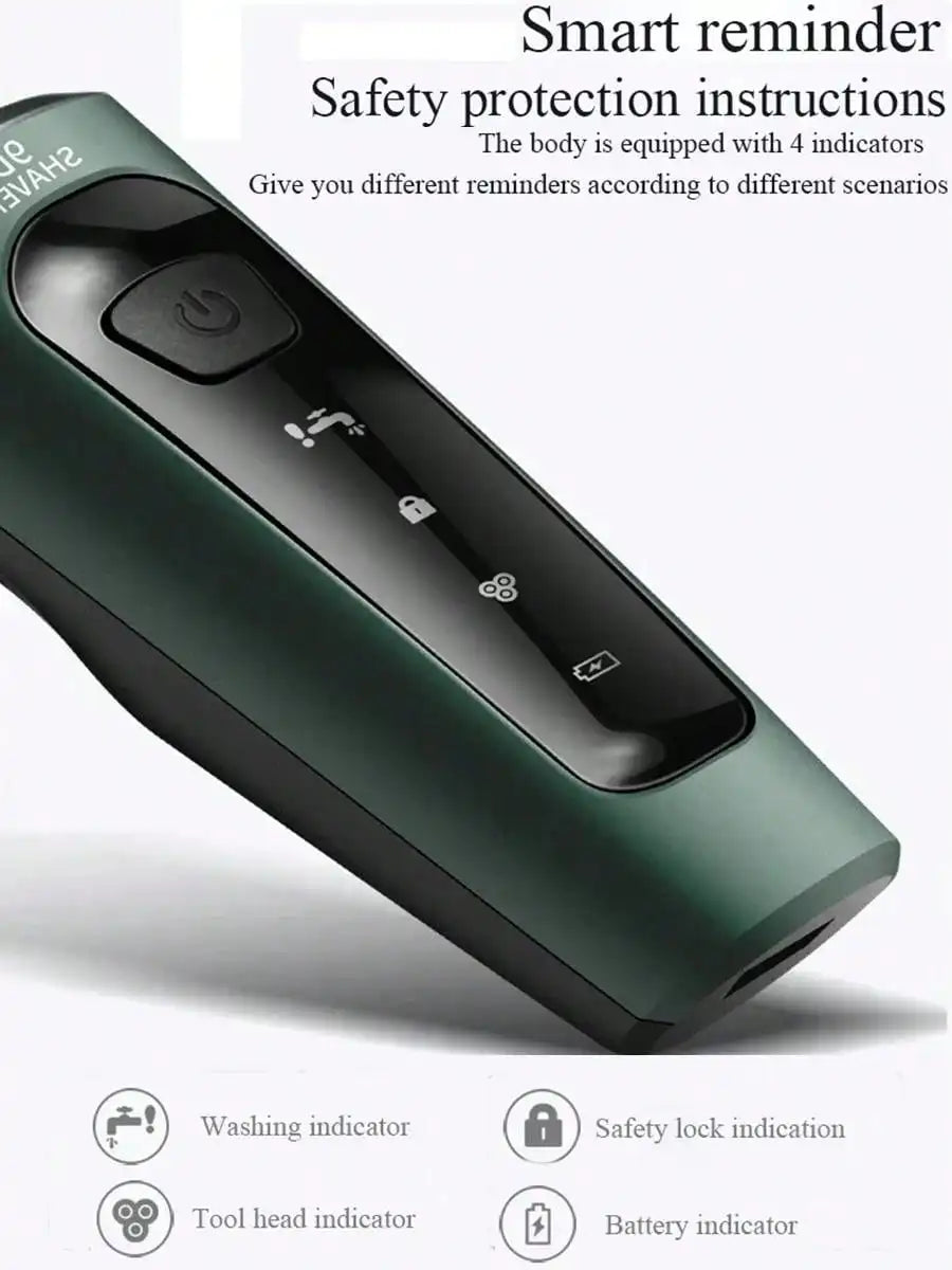 Rasoirs électriques 9D pour hommes, tondeuse électrique étanche, utilisation humide et sèche, batterie Rechargeable, rasoir rotatif, Machine de rasage