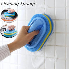 Éponge de nettoyage de cuisine et de salle de bains, brosse de nettoyage, outils à poignée, accessoires ménagers parfaits pour mur de verre, toilettes en céramique 1 pièce