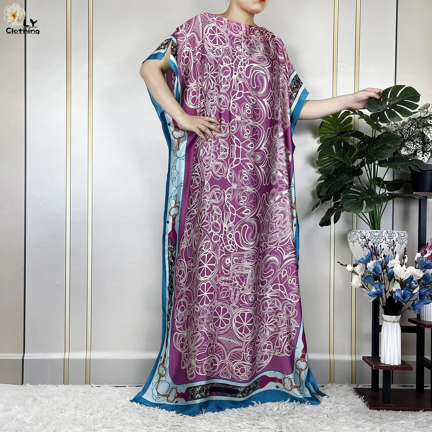 Muslim abayas with belt for women, African maxi dress, elegant evening dress, soft printed turban, new fashion, 2023