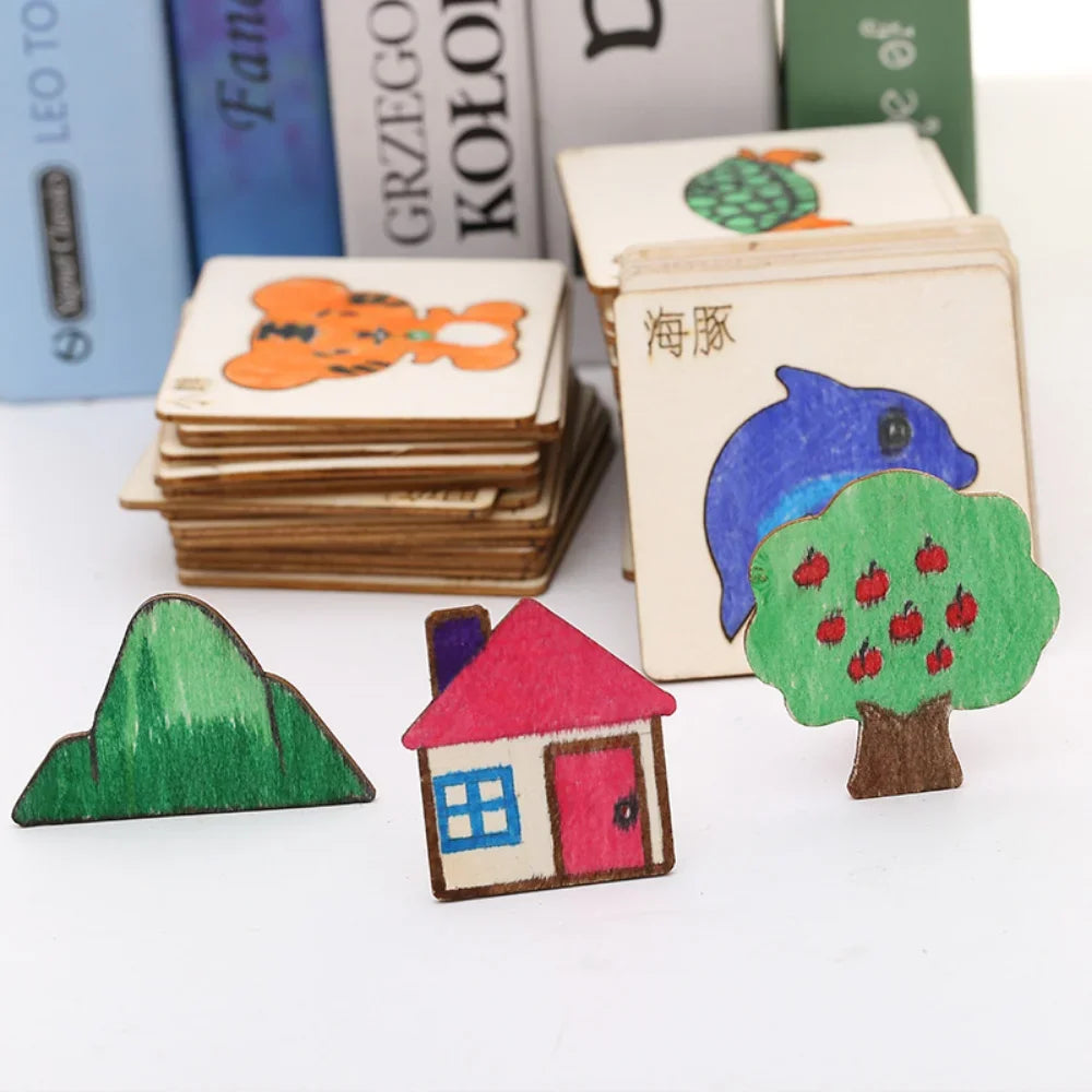 Jouets Montessori pour enfants, jouets de dessin, modèle de peinture en bois, pochoirs, jouets éducatifs d'apprentissage pour enfants, cadeau de noël