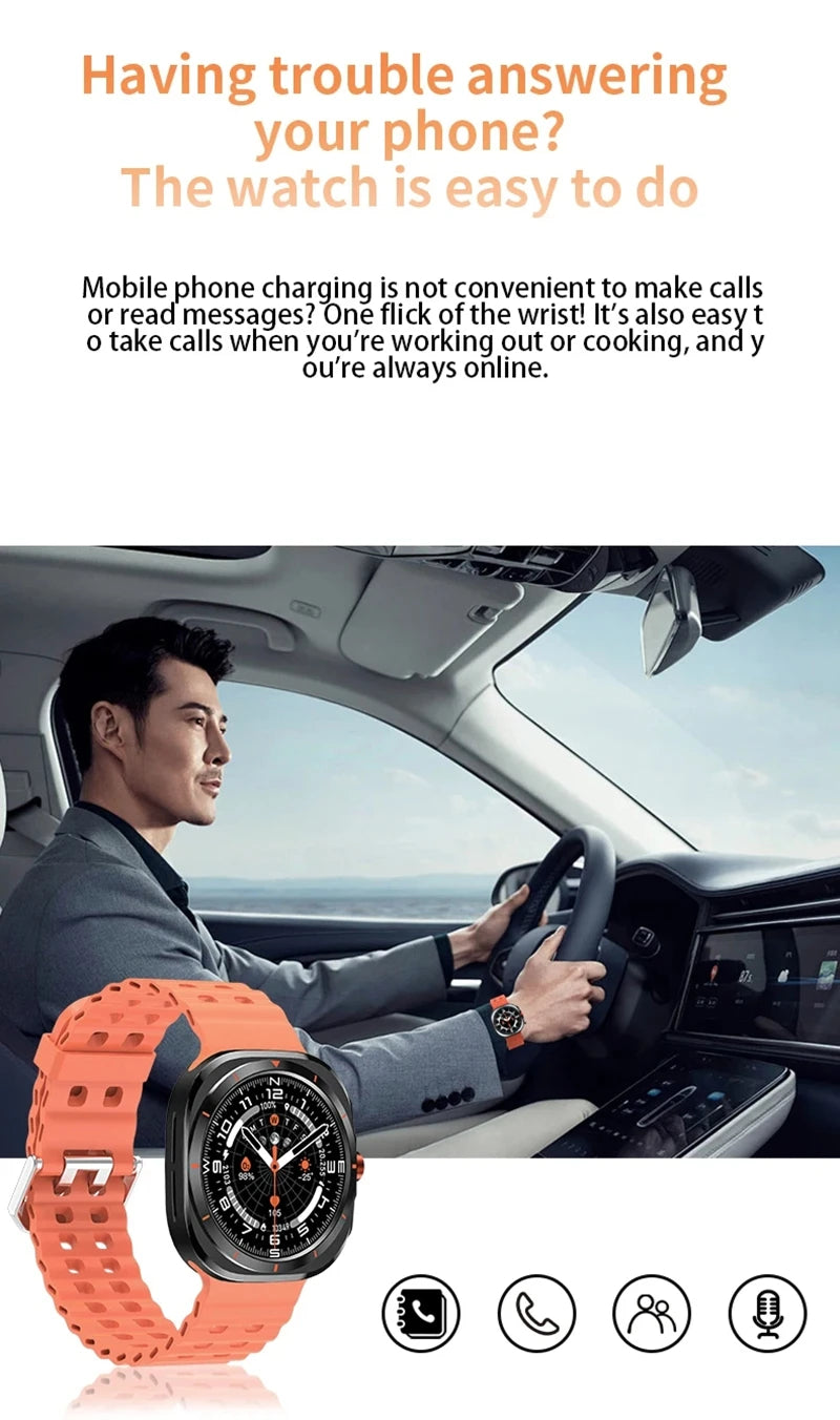 2025 nouvelle montre intelligente GT7 Ultra 1.52 pouces AMOLED HD affichage Bluetooth parlant sport Smartwatch hommes femmes montre cadeau