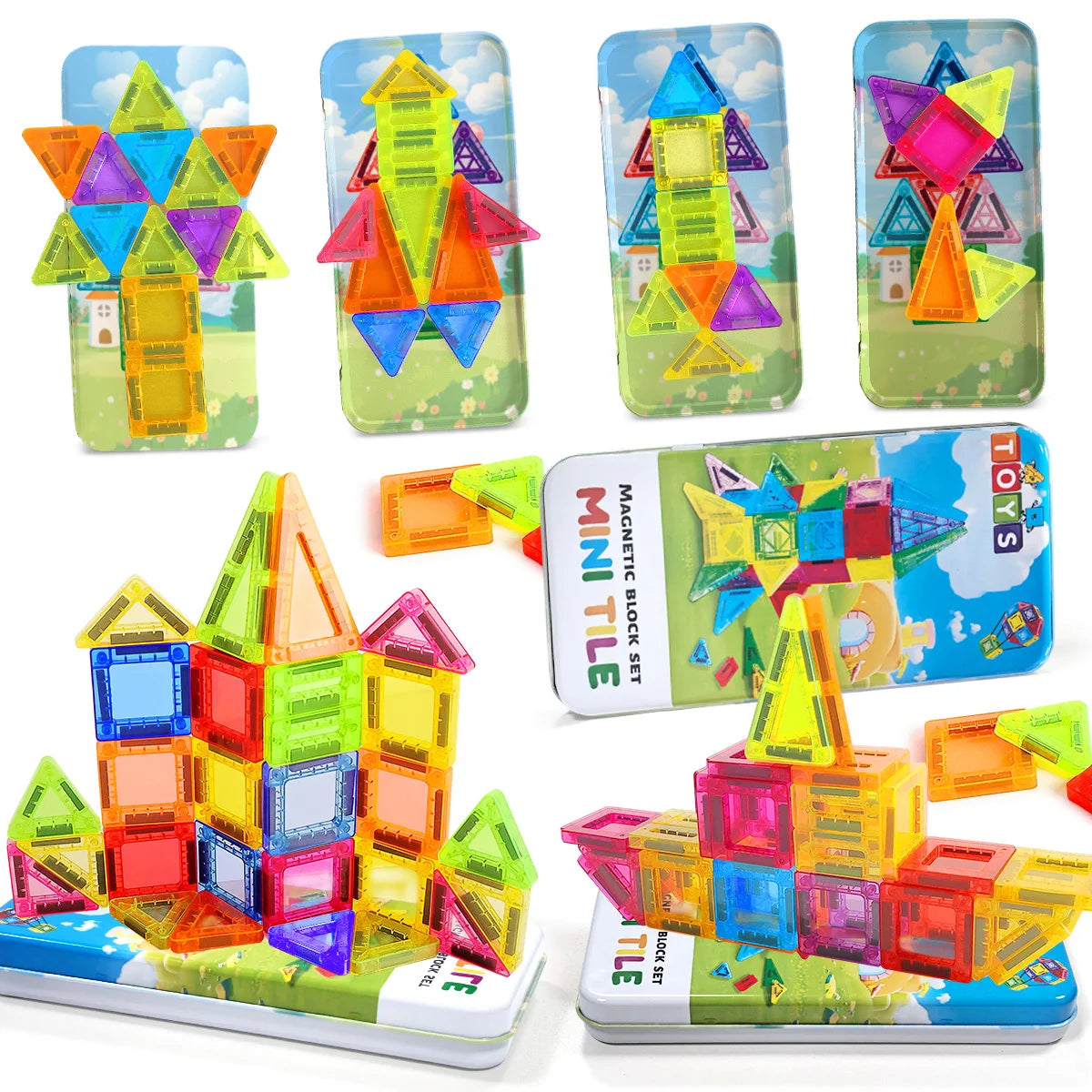 Construction de créateur de modèles de bricolage, ensemble de jouets de blocs de Construction magnétiques, jouets éducatifs Montessori pour blocs magnétiques, cadeaux pour enfants