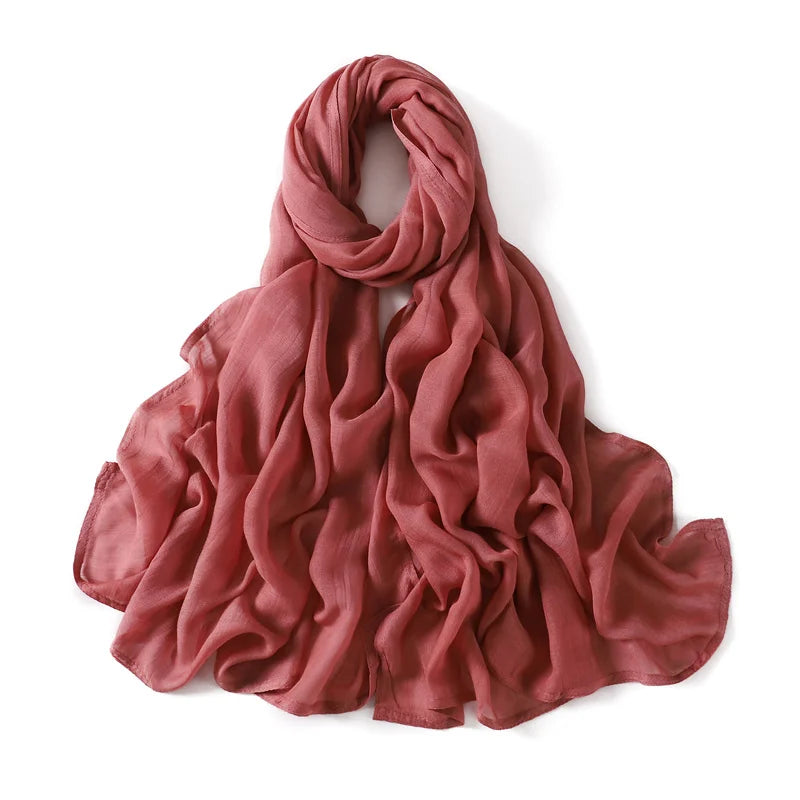 Ramadan Solid Color Plus Size Cotton Rayon Hijab Scarf Women's Muslim Headscarf Wraps Shawls Muslim Women's Headband Islamic Turban