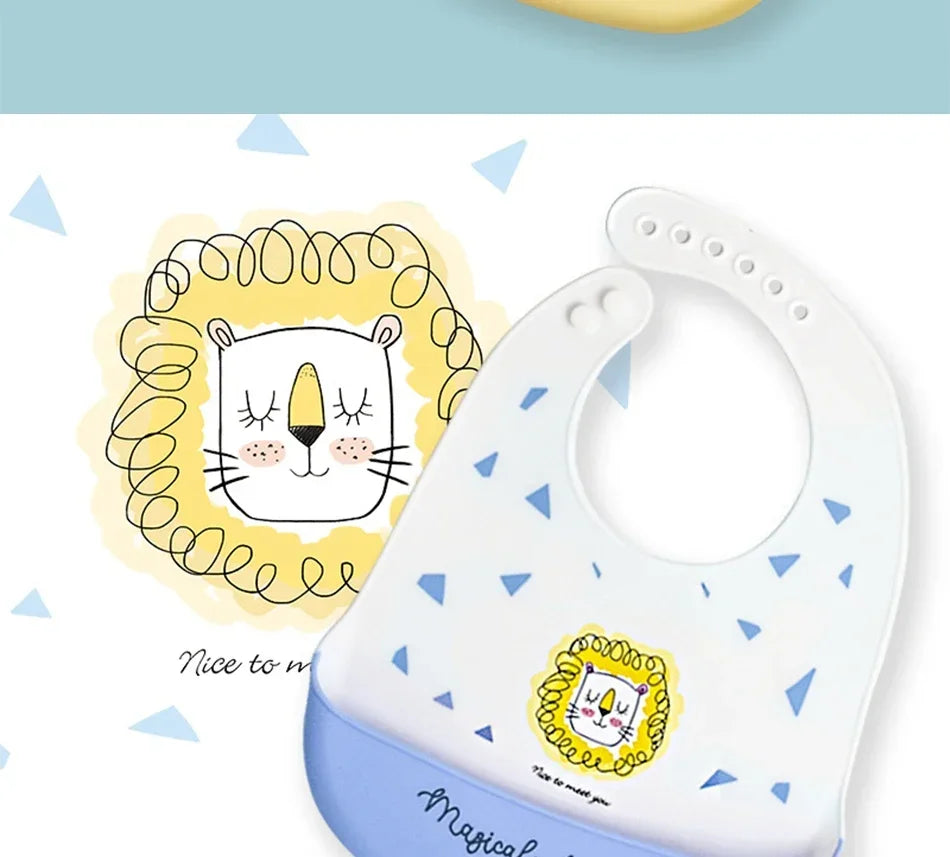Bavoirs en Silicone souple pour bébés garçons et filles, bavoir imperméable pour nourrissons, tabliers de dessin animé pour nouveau-nés, bavoirs pour tout-petits, tissus pour rots, Bandana