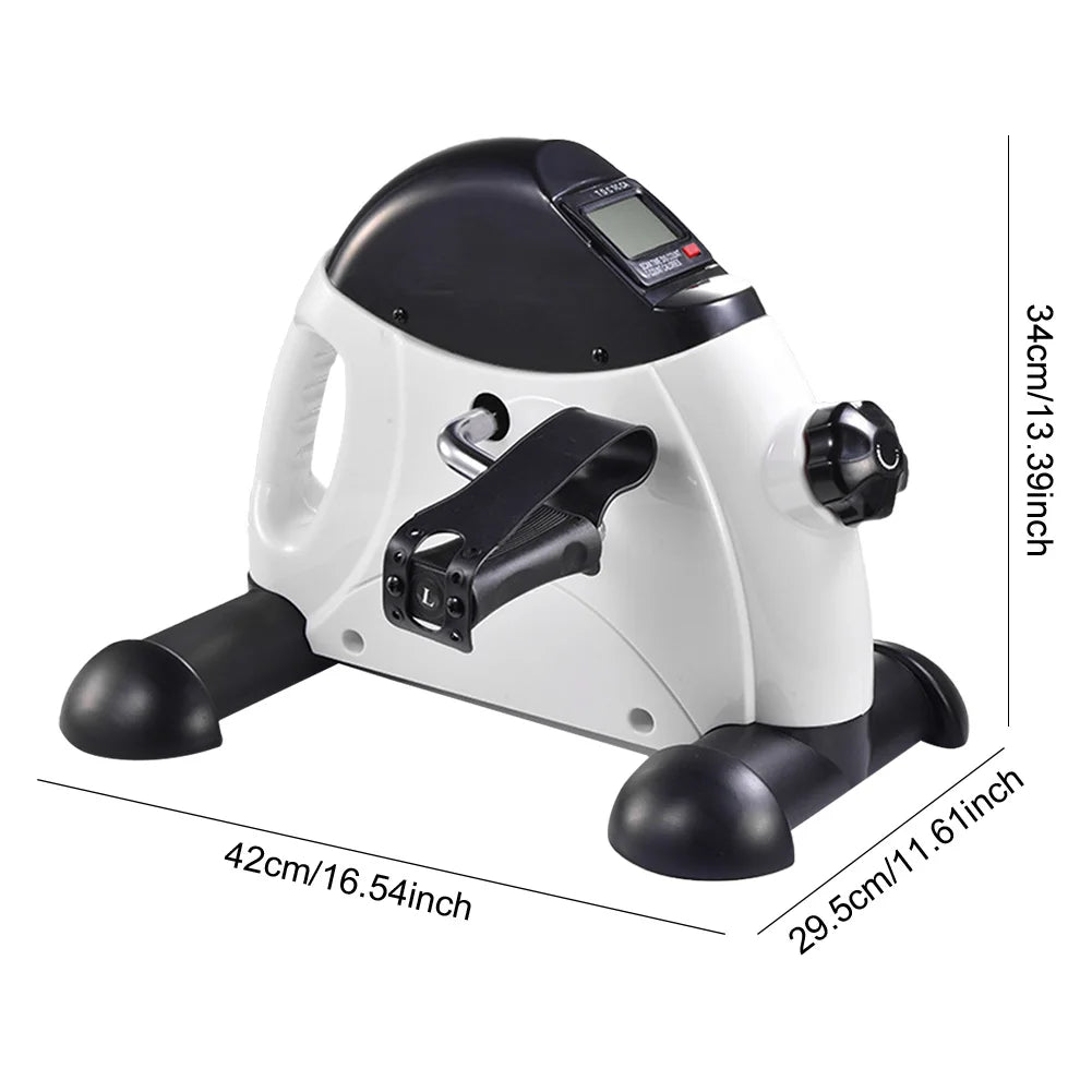 Mini entraîneur de bras et de jambes de vélo d'exercice, machine d'exercice de pédale de pied réglable, écran LCD, entraîneur de pédale portable pour le bureau à domicile