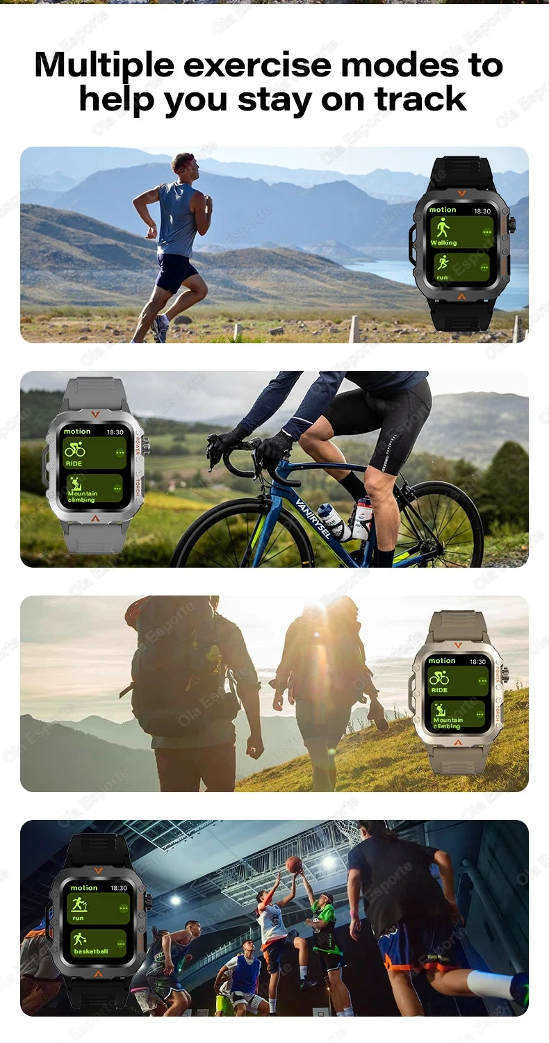 Montre intelligente de Sport en plein air avec éclairage Led hommes femmes montres Fitness Track ECG + PGG montre intelligente