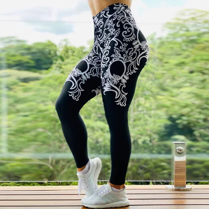 Leggings femmes Sexy Sport gymnastique entraînement imprimer taille haute pantalons de Yoga Fitness Joggings course entraînement Legging femmes vêtements