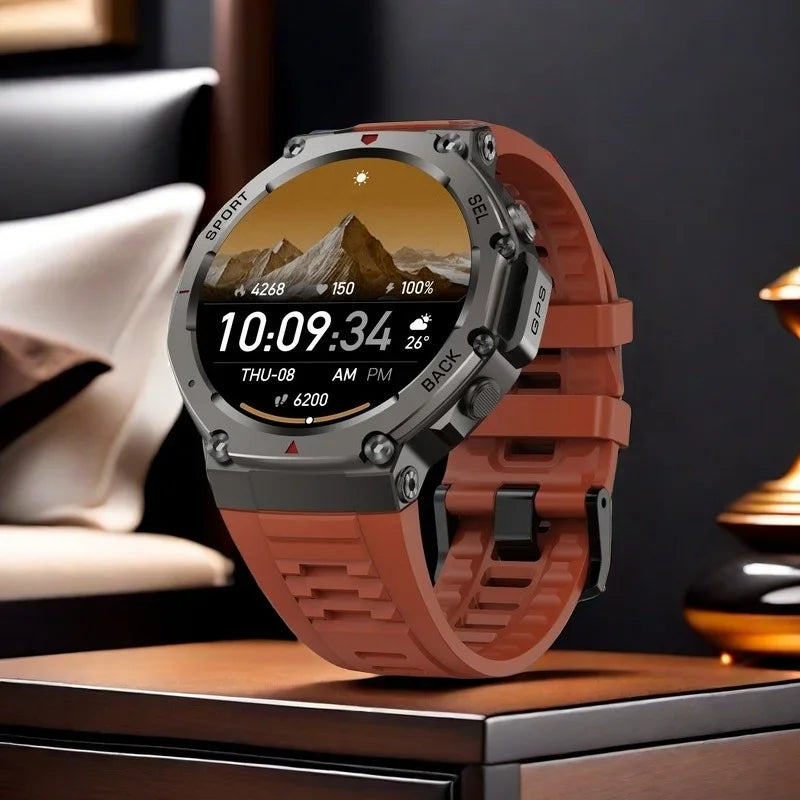 Montre intelligente militaire T-Rex, 3 GPS intégrés, boussole, altimètre, barométrique, 5iko, IP69K, étanche, AMOLED, appel Bluetooth, montre intelligente