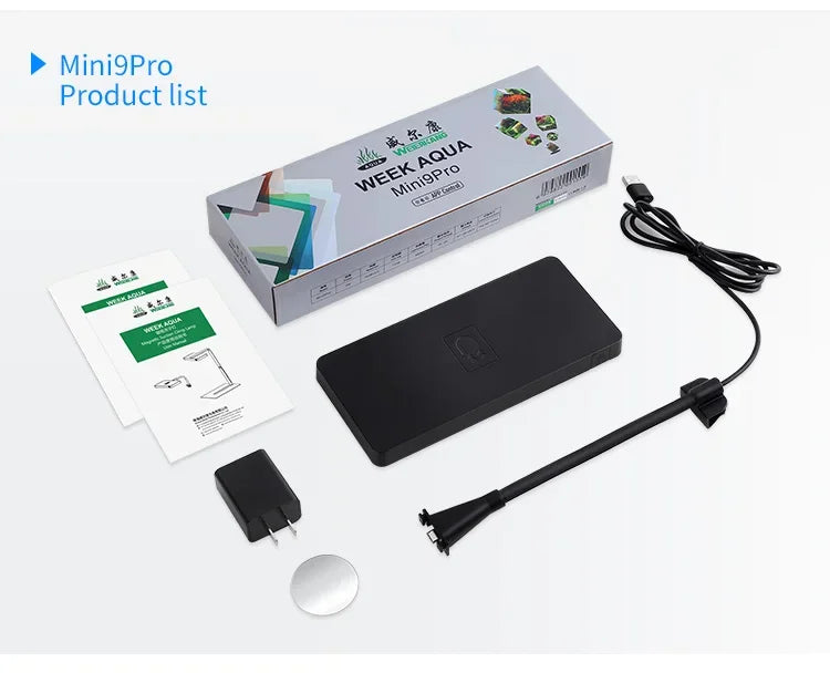 WEEK AQUA Mini 9 Pro USB Nano Aquarium lumière plante grandir spectre complet LED écologie Microlandspaysage lampe