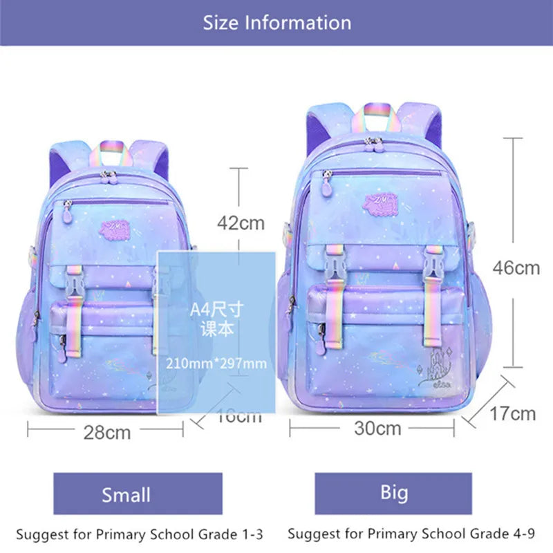 Sac à dos pour enfants pour filles, sacs d'école pour collégiens, sac de livre étanche de grande capacité pour élèves du primaire
